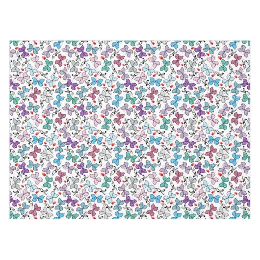 BlumenValentinsgruß-Muster Tischdecke (Vorderseite (Horizontal))