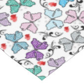 BlumenValentinsgruß-Muster Tischdecke (Schrägansicht)