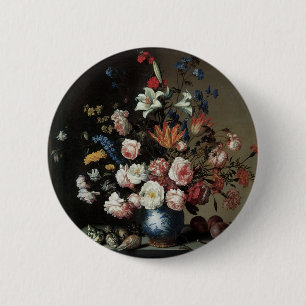 Blumenvase am Fenster, Balthasar van der Ast Button