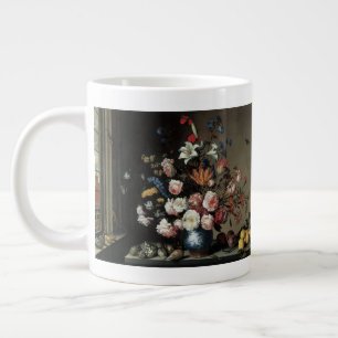 Blumenvase am Fenster, Balthasar van der Ast Jumbo-Tasse