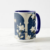 Blumenvase Islamische Bogen Tasse | Mitternacht un (VorderseiteRechts)