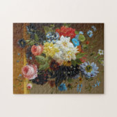 Blumenvase Kunst Vintag Puzzle (Horizontal)