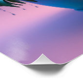 Blumenvase mit mehrfarbigen Blume Poster (Ecke)