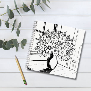 Blumenvase Notizblock