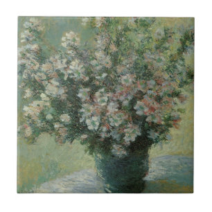 Blumenvase von Claude Monet Fliese