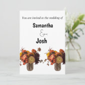 Blumenvasen Einladung zur Hochzeit (Stehend Vorderseite)