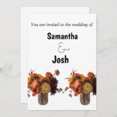 Blumenvasen Einladung zur Hochzeit (Vorne/Hinten)