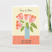 Blumenvasendesign in Rosa und Grün