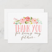 Blumenvater danken Ihnen Dankeskarte (Vorne/Hinten)