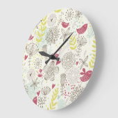Blumenvektor Große Wanduhr (Winkel)