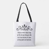 Blumenvektor, Liebe der Natur auf Weiß Tasche (Rückseite)