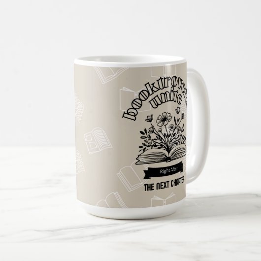 Blumenverbund "Booktroverts Unite" Kaffeetasse (VorderseiteRechts)