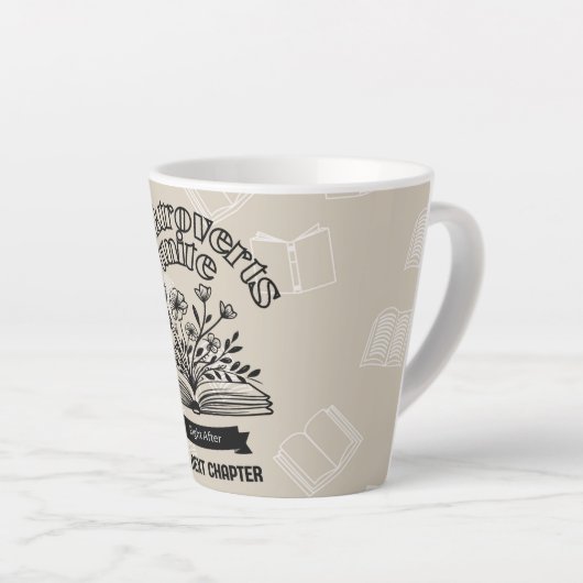 Blumenverbund "Booktroverts Unite" Milchtasse (Rechte Ecke)