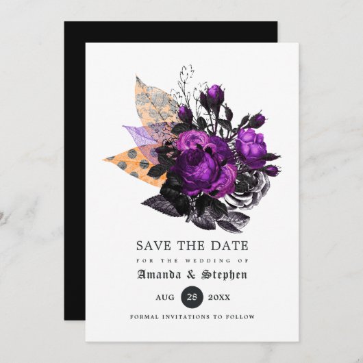 Blumenverheiratung Save The Date (Vorne/Hinten)