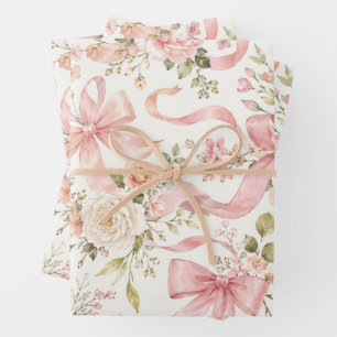 Blumenverpackungspapier für werdende Mütter Schl Geschenkpapier Set