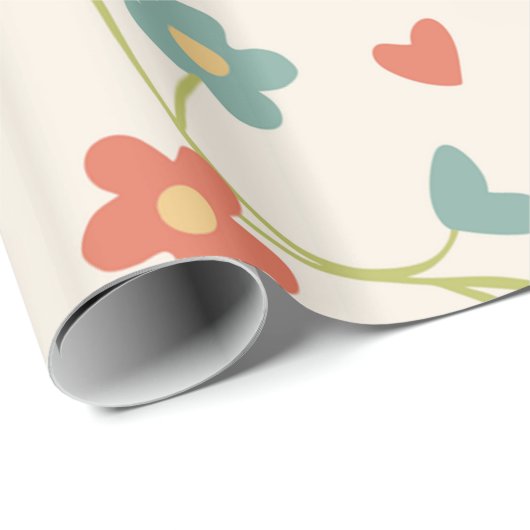 Blumenverpackungspapier Geschenkpapier (Rolleneckpunkt)