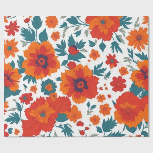 Blumenverpackungspapier Geschenkpapier (Flach)