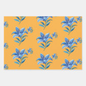 Blumenverpackungspapier Geschenkpapier Set (Vorderseite 2)