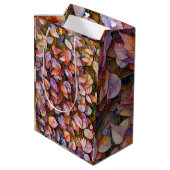 Blumenverpackungspapier Mittlere Geschenktüte (Rückseite Schrägansicht)