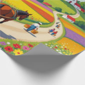 Blumenverpackungspapier Naiver Stil Geschenkpapier (Ecke)