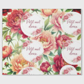 Blumenverpackungspapier Petit mot doux Geschenkpapier (Flach)