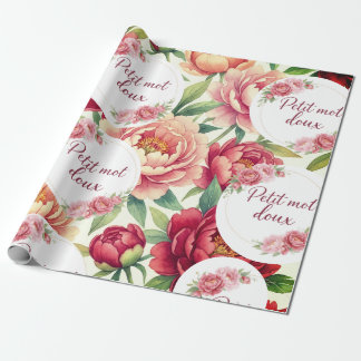 Blumenverpackungspapier Petit mot doux Geschenkpapier