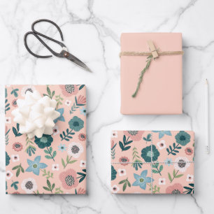 Blumenverpackungspapiere Geschenkpapier Set