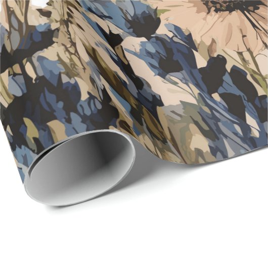 Blumenversäumung Geschenkpapier (Rolleneckpunkt)