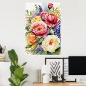 Blumenverzauberung Poster (Heimbüro)