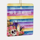 Blumenverzierung skull Dia de Los Muertos | Keramikornament (Rechts)