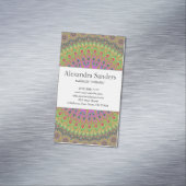 Blumenverzierungs-Mandala Magnetische Visitenkarte (Beispiel)