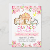 Blumenvieh-Geburtstags-Einladungen Einladung (Vorderseite)