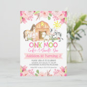 Blumenvieh-Geburtstags-Einladungen Einladung (Stehend Vorderseite)