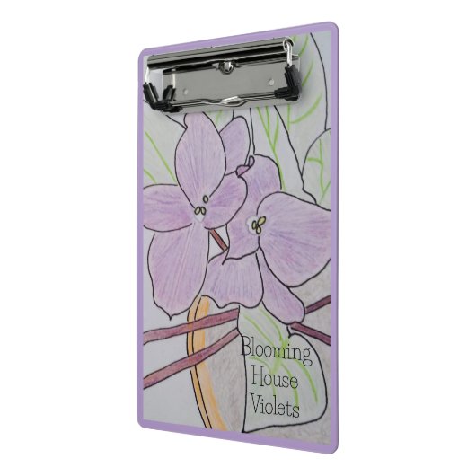 Blumenviolets Mini Klemmbrett (Gewinkelt2)