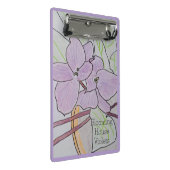 Blumenviolets Mini Klemmbrett (Schrägansicht)