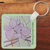 Blumenviolets Schlüsselanhänger (Rückseite)