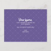 Blumenviolett Lila sein mein Blumenmädchen Postkar Einladungspostkarte (Rückseite)