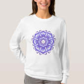 Blumenviolett Mandala.Monogrammm. T-Shirt (Vorderseite)