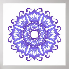 Blumenviolette Mandala. Poster