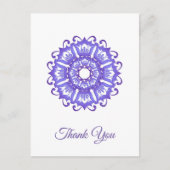 Blumenviolette Mandala. Postkarte (Vorderseite)