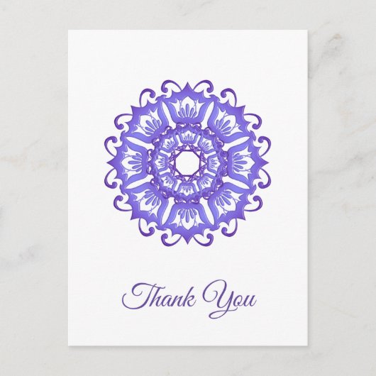 Blumenviolette Mandala. Postkarte (Vorderseite)