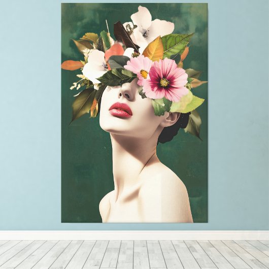 Blumenvisionen Leinwanddruck (Insitu (Holzboden))