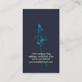 BlumenVisitenkarte (blau) Visitenkarte (Rückseite)