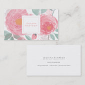 BlumenVisitenkarte des handgemalten Aquarells Visitenkarte (Vorne/Hinten)