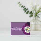 BlumenVisitenkarte, Größe, kundenspezifischer Text Visitenkarte (Stehend Vorderseite)