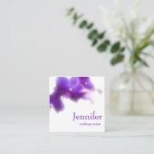 BlumenVisitenkarte Quadratische Visitenkarte (Stehend Vorderseite)