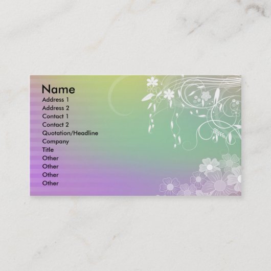 BlumenVisitenkarte Visitenkarte (Vorderseite)