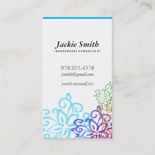 BlumenVisitenkarteentwurfsschablone Visitenkarte (Vorderseite)