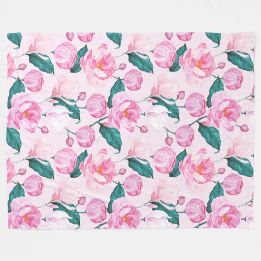 Blumenvliesdecke Fleecedecke (Vorderseite (Horizontal))