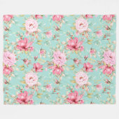 Blumenvliesdecke Fleecedecke (Vorderseite (Horizontal))